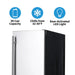 Newair 90-Can Outdoor Beverage Fridge – 15″ Built-In/Freestanding - Features of the fridge shown