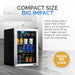 Newair 90 Can Freestanding Beverage Fridge – 17" Stainless Steel - Compact size big impact holds 90 cans