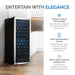 Newair 98 Bottle Dual Zone Wine Fridge – 23" Stainless Steel - Entertain with Elegance - Features Shown