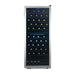 Newair 98 Bottle Dual Zone Wine Fridge – 23" Stainless Steel - Front View - Loaded Shelves - Closed Door