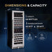 Newair ESTATE 160 Bottle Wine Fridge – 29" Stainless Steel - Dimensions and Capacity of the Fridge