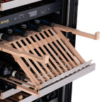 Newair ESTATE 160 Bottle Wine Fridge – 29" Stainless Steel - Display Shelf Empty