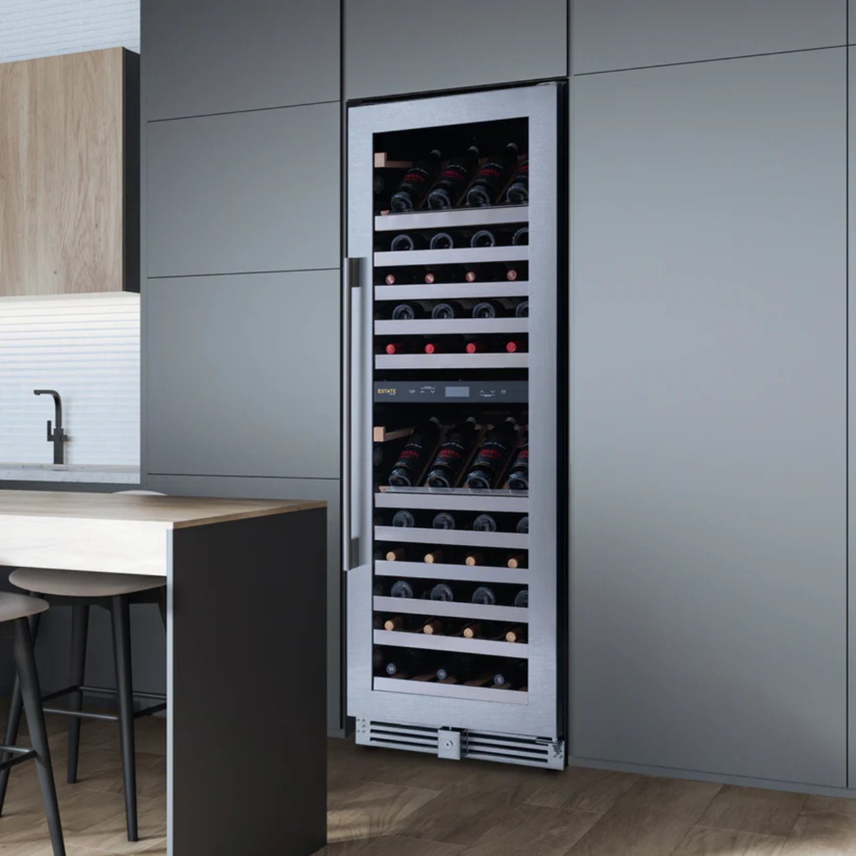 Newair ESTATE 160 Bottle Wine Fridge – 29" Stainless Steel - Freestanding Fridge in the Kitchen