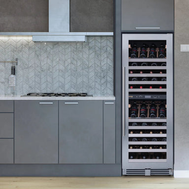 Newair ESTATE 160 Bottle Wine Fridge – 29" Stainless Steel - Fridge Installed Inside the Kitchen