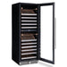 Newair ESTATE 160 Bottle Wine Fridge – 29" Stainless Steel - Front Left View - Empty Shelves - Opened