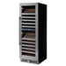 Newair ESTATE 160 Bottle Wine Fridge – 29" Stainless Steel - Front Right View - Empty Shelves
