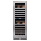 Newair ESTATE 160 Bottle Wine Fridge – 29" Stainless Steel - Front View - Empty Shelves