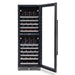 Newair ESTATE 160 Bottle Wine Fridge – 29" Stainless Steel - Front View - Loaded Shelves - Opened