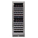 Newair ESTATE 160 Bottle Wine Fridge – 29" Stainless Steel - Front View - Loaded Shelves