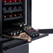 Newair ESTATE 24" Premium Dual Zone Wine Fridge & Beverage Center - Close up view of the Wine Display Shelf