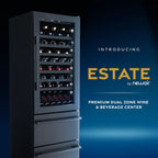 Newair ESTATE 24" Premium Dual Zone Wine Fridge & Beverage Center - Dual Zone Wine and Beverage Center Fridge