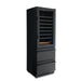 Newair ESTATE 24" Premium Dual Zone Wine Fridge & Beverage Center - Front Left View - Empty Shelves - Closed Door