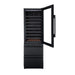 Newair ESTATE 24" Premium Dual Zone Wine Fridge & Beverage Center - Front View - Empty Shelves - Open Door