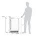 Newair FlipShelf 179 Can, 49 Bottle Reversible Shelves Fridge – 24" - Dimensions of the Fridge Shown with Human Height Comparison