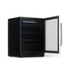Newair FlipShelf 179 Can, 49 Bottle Reversible Shelves Fridge – 24" - Front Left View - Empty Shelves - Open Door