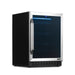 Newair FlipShelf 179 Can, 49 Bottle Reversible Shelves Fridge – 24" - Front Left View of the Fridge - Empty Shelves - Closed Door