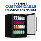 Newair FlipShelf 179 Can, 49 Bottle Reversible Shelves Fridge – 24" - The Most Customizable Fridge on the Market