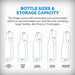 Newair FlipShelf 70 Can, 20 Bottle Built In Dual Zone Fridge – 24" - Bottle Sizes and Storage Capacity