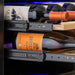 Newair FlipShelf 70 Can, 20 Bottle Built In Dual Zone Fridge – 24" - Close up view of the Sliding Racks