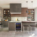 Newair FlipShelf 70 Can, 20 Bottle Built In Dual Zone Fridge – 24" - Front View of the Built In Fridge shown in the kitchen Table