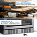 Newair FlipShelf 70 Can, 20 Bottle Built In Dual Zone Fridge – 24" - Full Extension Beechwood Shelves, Safety Lock and Front Ventilation
