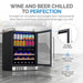 Newair FlipShelf 70 Can, 20 Bottle Built In Dual Zone Fridge – 24" - Wine and Beer Chilled to Perfection