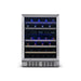 Newair Premium 46 Bottle Built-In Wine Fridge – 23.5" Stainless Steel - Front View - Loaded Fridge - Closed Door
