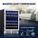 Newair Premium 46 Bottle Built-In Wine Fridge – 23.5" Stainless Steel - Whisper Quiet Compressor Cooling System