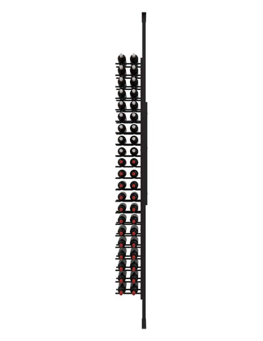 Floor-to-Ceiling Mounted Wine Rack Display - 1-Sided (42 Bottles)