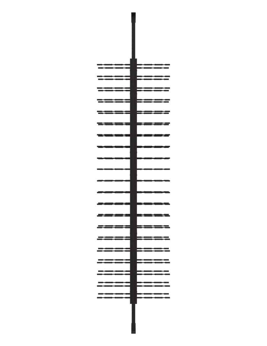 Floor-to-Ceiling Mounted Wine Rack Display - 2-Sided (126 Bottles)
