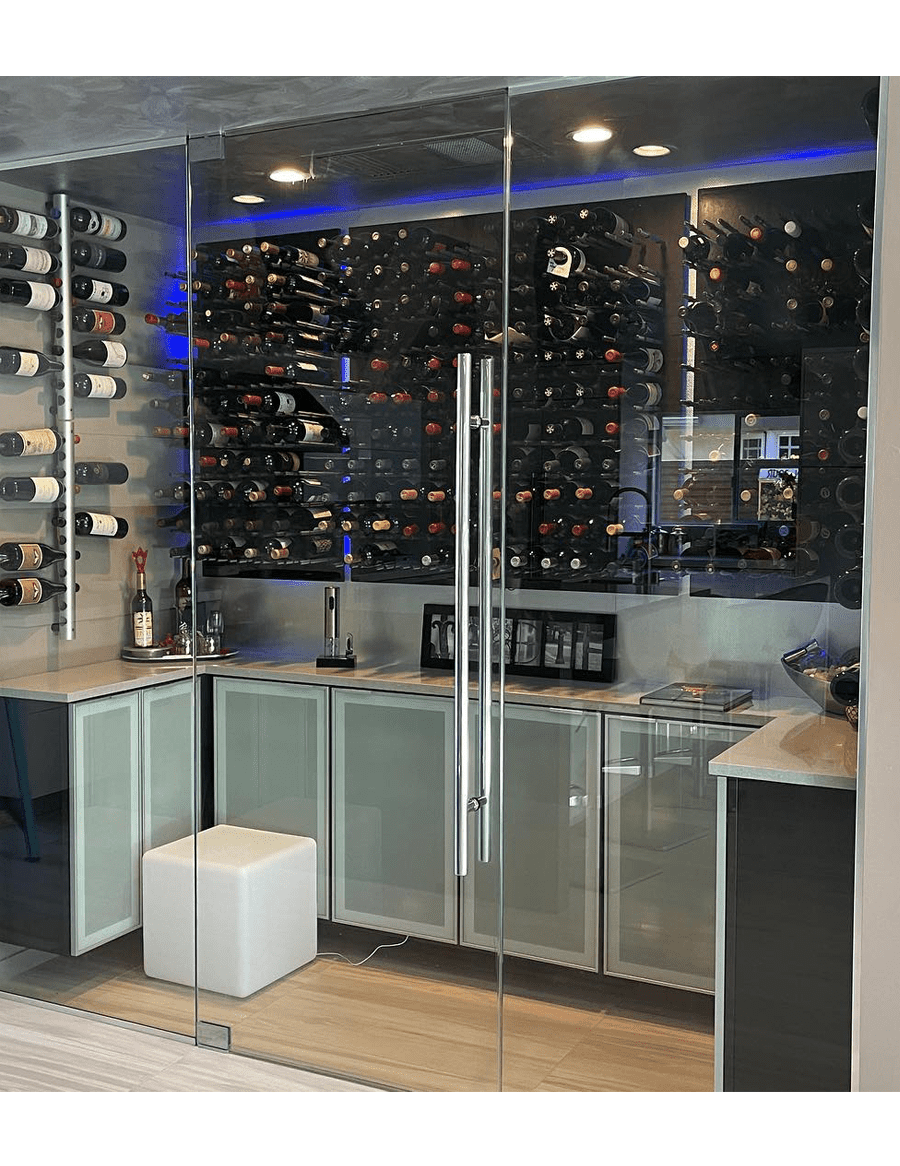 Fusion Wine Wall Panel (Cork Out) - Black Acrylic (9 Bottles)