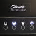 Silhouette 15″ Built-in Under Counter Ice Maker in Stainless Steel - close up view of the controls and Silhouette logo