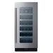 Summit 15″ ADA Compliant Built-In Wine Cooler – 23 Bottle - Front View Empty Shelves Closed Door