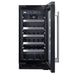 Summit 15″ ADA Compliant Built-In Wine Cooler – 23 Bottle - Front View Empty Shelves Open Door