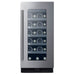 Summit 15″ ADA Compliant Built-In Wine Cooler – 23 Bottle - Front View Loaded Shelves Closed Door