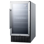 Summit 18″ ADA Compliant Dual Zone Built-In Wine Cooler – 28 Bottle - Front Right View of the cooler empty inside