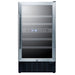 Summit 18″ ADA Compliant Dual Zone Built-In Wine Cooler – 28 Bottle - Front View of the cooler empty inside