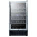 Summit 18″ ADA Compliant Dual Zone Built-In Wine Cooler – 28 Bottle - Front View of the cooler loaded inside