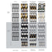 Summit 18″ ADA Compliant Dual Zone Built-In Wine Cooler – 28 Bottle - Showing capacities by type and temperature zone