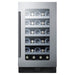 Summit 18″ Built-In Wine Cellar – 29 Bottle Under Counter Wine Cooler - Front View Closed Door Loaded Inside
