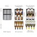 Summit 18″ Built-In Wine Cellar – 29 Bottle Under Counter Wine Cooler - shelf diagram showing bottle capacity for different bottle types