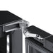 Summit 18″ Stainless Steel Built-In Wine Cellar – 29 Bottle - Close-up of wine cooler door hinge