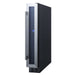 Summit 6″ ADA Compliant Built-In Wine Cellar – 7 Bottle - Front Right View Closed Door Empty Inside