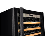 Transtherm by EuroCave Prestige 27" 74 Bottle Single Zone Wine Fridge - Close up view of the Fridge with the door slightly opened