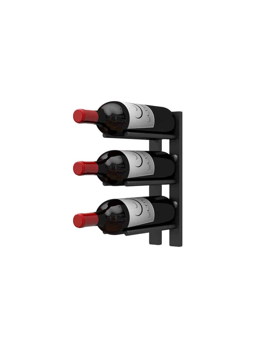 Ultra Wine Racks Straight Wall Rails - 1FT Metal Wine Rack (3 Bottles)