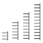 Ultra 1FT Cork-Out Straight Wall Rail Wine Rack (3 Bottles) - Multiple sizes shown