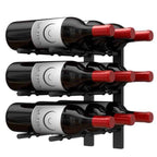 Ultra 1FT Label-Out Horizontal Wall Rail Wine Rack (3–9 Bottles) - 9 Bottles Shown