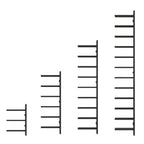 Ultra 2FT Cork-Out Straight Wall Rail Wine Rack (6 Bottles) - Multiple sizes shown