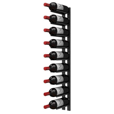 Ultra 3FT Cork-Out Straight Wall Rail Wine Rack (9 Bottles) - Cork Out Design with wine bottles
