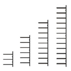 Ultra 3FT Cork-Out Straight Wall Rail Wine Rack (9 Bottles) - Multiple sizes shown